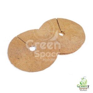 15cm coco weed mat, sustainable mulch disc for pots and plants