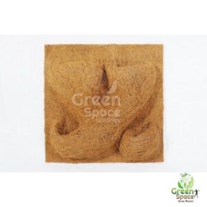 Natural 40×40 cm coco planting background mat made from coir fiber with double-sided latex and 4 holes for plant growth support