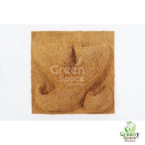 Natural 50×50 cm coco planting background mat made from coir fiber with double-sided latex and 4 holes for strong plant growth support