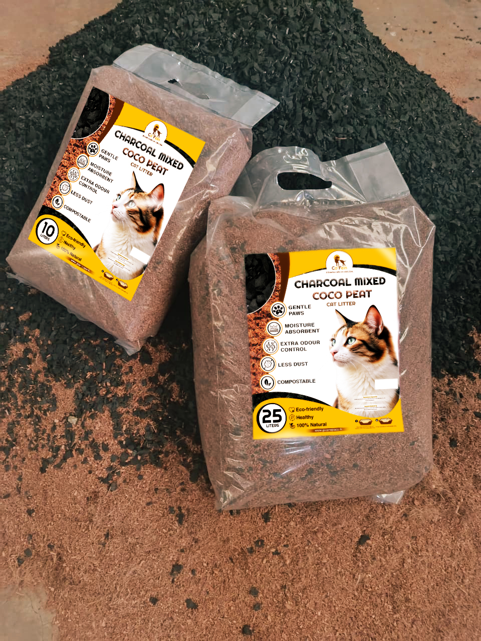 Coco Peat Charcoal Mix Cat Litter