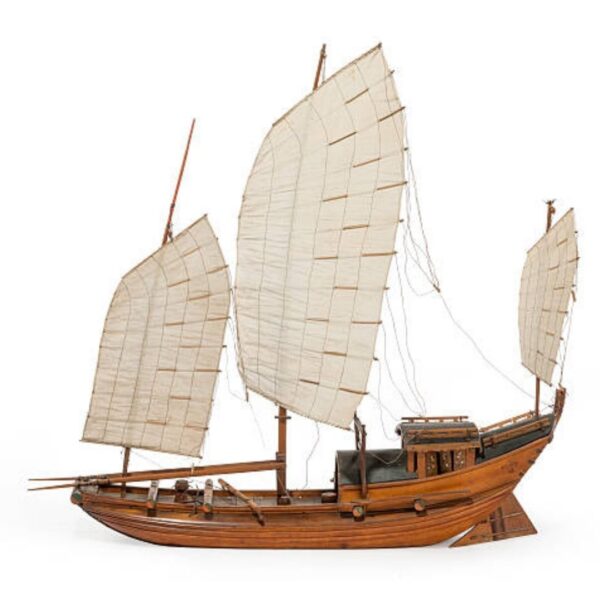 Wooden Ship Shape Statue