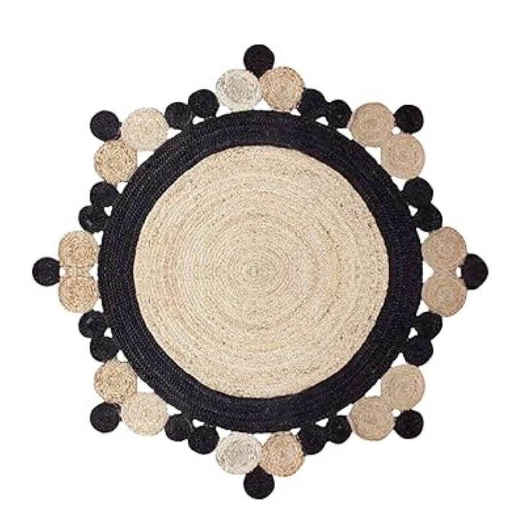 Coir Jute Half Circle Floor Carpet | Eco-Friendly Mat
