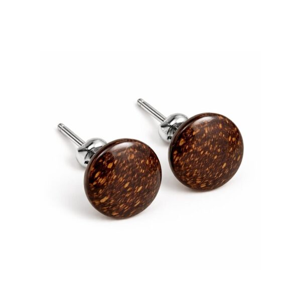 Round Shape Coconut Shell Earrings