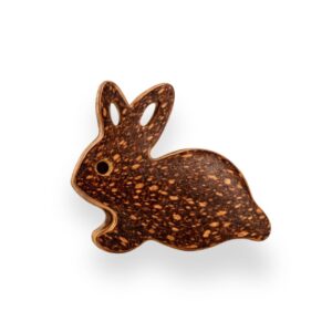 Rabbit Shape Coconut Shell Earrings
