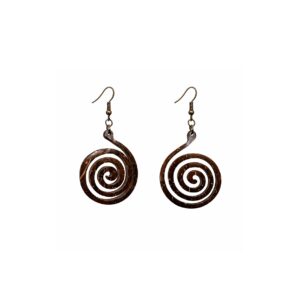 Coco Shell Spring Shape Earrings Natural Handmade Jewelry